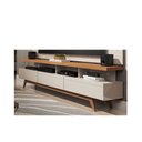 Ver imagem 1 de Rack Vivare 1.8 Wood Off White/Nature – Giga Móveis