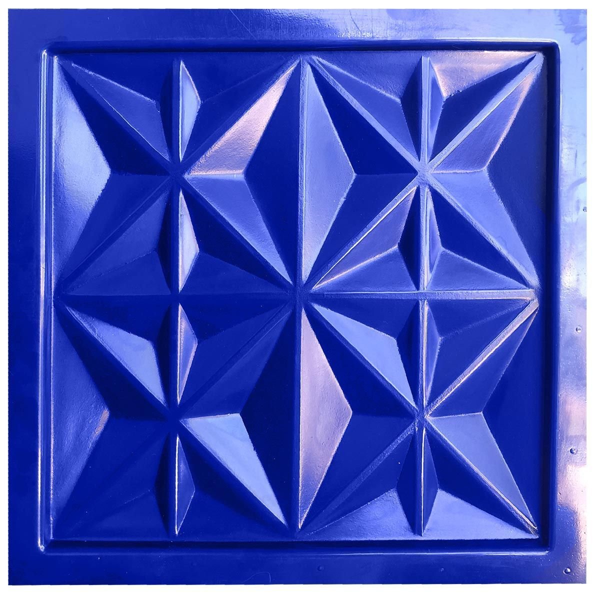 Formas Cullinans 30x30 3d Abs Azul Gesso Cimento 1mm - 3