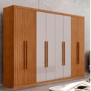 Ver imagem 1 de Guarda Roupa Casal Toronto Mdf 8 Portas Moderna Mobília /off White/