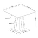 Ver imagem 3 de Mesa de Jantar 4 Lugares Quadrado Tampo de MDF Full Cobre/Blonde - Casa Giulia