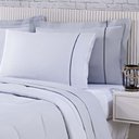 Ver imagem 2 de Kit Edredom 100% Algodão Percal 150 Fios Dupla Face Solteiro Gran Moratta 2 Peças - Cinza-branco
