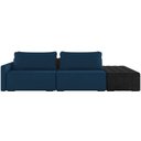 Ver imagem 3 de Sofá Ilha Modular para Sala 232cm com Puff Dublin K01 Veludo Azul Marinho e Sintético Preto - Lyam D