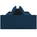 Ver imagem 6 de Sofá Ilha Modular para Sala 232cm com Puff Dublin K01 Veludo Azul Marinho e Sintético Preto - Lyam D
