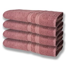 4 Toalhas Super Felpudas Grande e Grossa Algodão 80x150 Itália Soft Beka - Rosê - 1
