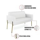Ver imagem 6 de Sofá Namoradeira e Poltrona Pé de Ferro Dourado Marisa Corino D03 Branco