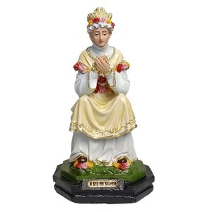 Imagem Nossa Senhora de La Salette Sentada Resina 19 Cm