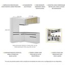 Ver imagem 5 de Armário De Cozinha Completa De Canto 964 Branco/preto