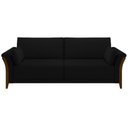 Ver imagem 7 de Sofá Living 3 Lugares 222cm Pés Madeira Roya M22 Veludo Preto - Mpozenato