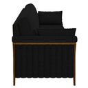 Ver imagem 3 de Sofá Living 3 Lugares 222cm Pés Madeira Roya M22 Veludo Preto - Mpozenato