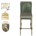 Ver imagem 4 de Mesa Bistrô e 2 Banquetas Roma Fendi Corda Estofado 7 Trama Verde