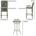 Ver imagem 2 de Mesa Bistrô e 2 Banquetas Roma Fendi Corda Estofado 7 Trama Verde