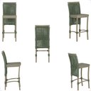 Ver imagem 5 de Mesa Bistrô e 2 Banquetas Roma Fendi Corda Estofado 7 Trama Verde