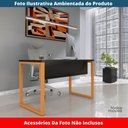 Ver imagem 2 de Mesa Escritório P25 Tub Pandin 150 Cm (larg) X 70 Cm (prof) Tampo Mdp Preto Pé Aço Tubular