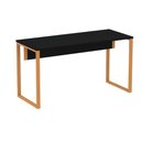 Ver imagem 1 de Mesa Escritório P25 Tub Pandin 150 Cm (larg) X 70 Cm (prof) Tampo Mdp Preto Pé Aço Tubular