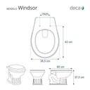 Ver imagem 3 de Assento Sanitário Laqueado Soft Close Windsor Creme (Bege) para vaso Deca