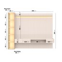 Ver imagem 3 de Painel para TV até 84 Polegadas Ripado com LED e Vidro Reflecta 100% 100% MDF 219CMX269CM Vitoria Regia Yescasa Off White