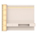 Ver imagem 2 de Painel para TV até 84 Polegadas Ripado com LED e Vidro Reflecta 100% 100% MDF 219CMX269CM Vitoria Regia Yescasa Off White