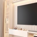 Ver mais imagens de Painel para TV até 84 Polegadas Ripado com LED e Vidro Reflecta 100% 100% MDF 219CMX269CM Vitoria Regia Yescasa Off White