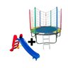 CAMA ELÁSTICA PULA PULA TRAMPOLIM 1,83 + ESCORREGADOR MÉDIO - 1