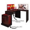 Mesa Gamer Para Computador de Canto DRX9000 Preto Black- Móveis Leão - 3