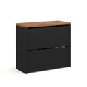 Ver imagem 5 de Sapateira Banco Organizadora 2 Portas Basculantes Hall de Entrada Closet Mel - Preto com Freijó