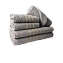 Ver imagem 1 de Jogo de Toalha Montreal 2 Banho 2 Rosto 1 Piso - 5pçs 100% Algodão Cinza