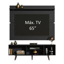 Ver imagem 4 de Rack Madesa Dubai e Painel para Tv até 65 Polegadas com Pés - Preto/rustic
