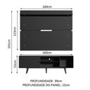 Ver imagem 3 de Rack Madesa Dubai e Painel para Tv até 65 Polegadas com Pés - Preto/rustic