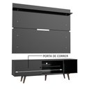 Ver imagem 5 de Rack Madesa Dubai e Painel para Tv até 65 Polegadas com Pés - Preto/rustic