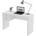 Ver imagem 1 de Mesa para Escritório Escrivaninha 2 Gavetas Branco