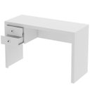 Ver imagem 2 de Mesa para Escritório Escrivaninha 2 Gavetas Branco