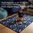 Ver imagem 2 de Tapete Infantil Astronauta Foguete 1.00x1.50 Antidrrapante