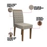 Kit 08 Cadeiras de Jantar Jasmin Veludo Linho Tl13 - D'rossi - 2