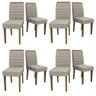 Kit 08 Cadeiras de Jantar Jasmin Veludo Linho Tl13 - D'rossi - 1