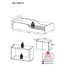 Ver imagem 2 de Minicama Montessoriana para Colchão 70 X 150cm com Mesa de Cabeceira Multimóveis Mp4172 Branca