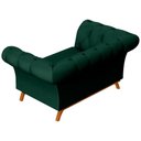Ver imagem 5 de Sofá 150cm 2 Lugares Base Madeira Império C-303 Veludo Verde Musgo - Domi