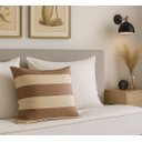 Ver imagem 3 de Capa Almofada Quadrada - Listrada Bege e Creme