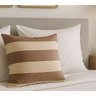 Capa Almofada Quadrada - Listrada Bege e Creme - 2