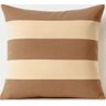 Capa Almofada Quadrada - Listrada Bege e Creme - 1