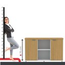Ver imagem 6 de Armário para Escritório 3 Portas com Chave 121,5cm PE40 Branco