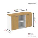 Ver imagem 4 de Armário para Escritório 3 Portas com Chave 121,5cm PE40 Branco
