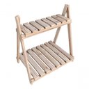 Ver imagem 1 de Estante2 Prateleiras de Maderia Natural Livros Quarto