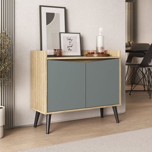 Buffet Aparador 2 Portas Retrô 88cm