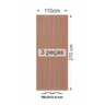 Painel Ripado Versátil: 03 unid. 270X110cm larg. Talatto Painéis Amêndoa - 8