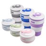 Copo Silicone Retrátil Dobrável com Tampa Reutilizável 350ml - 1