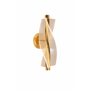 Arandela Led Decorativa Dourada – 18w | 3000k | Acrílico com Efeito Colmeia