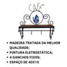 Cantinho do Café Prateleira Artesanal em Ferro e Madeira com 4 Ganchos 40x15:azul - 4