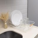 Ver imagem 3 de Escorredor de Louças Funcional Organizador de Pratos Branco