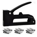 Ver imagem 2 de Grampeador para Tapeçaria, 3 Tipos de Grampos 4/6/8mm, 100 Grampos Inclusos, Preto