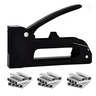 Grampeador para Tapeçaria, 3 Tipos de Grampos 4/6/8mm, 100 Grampos Inclusos, Preto - 2
